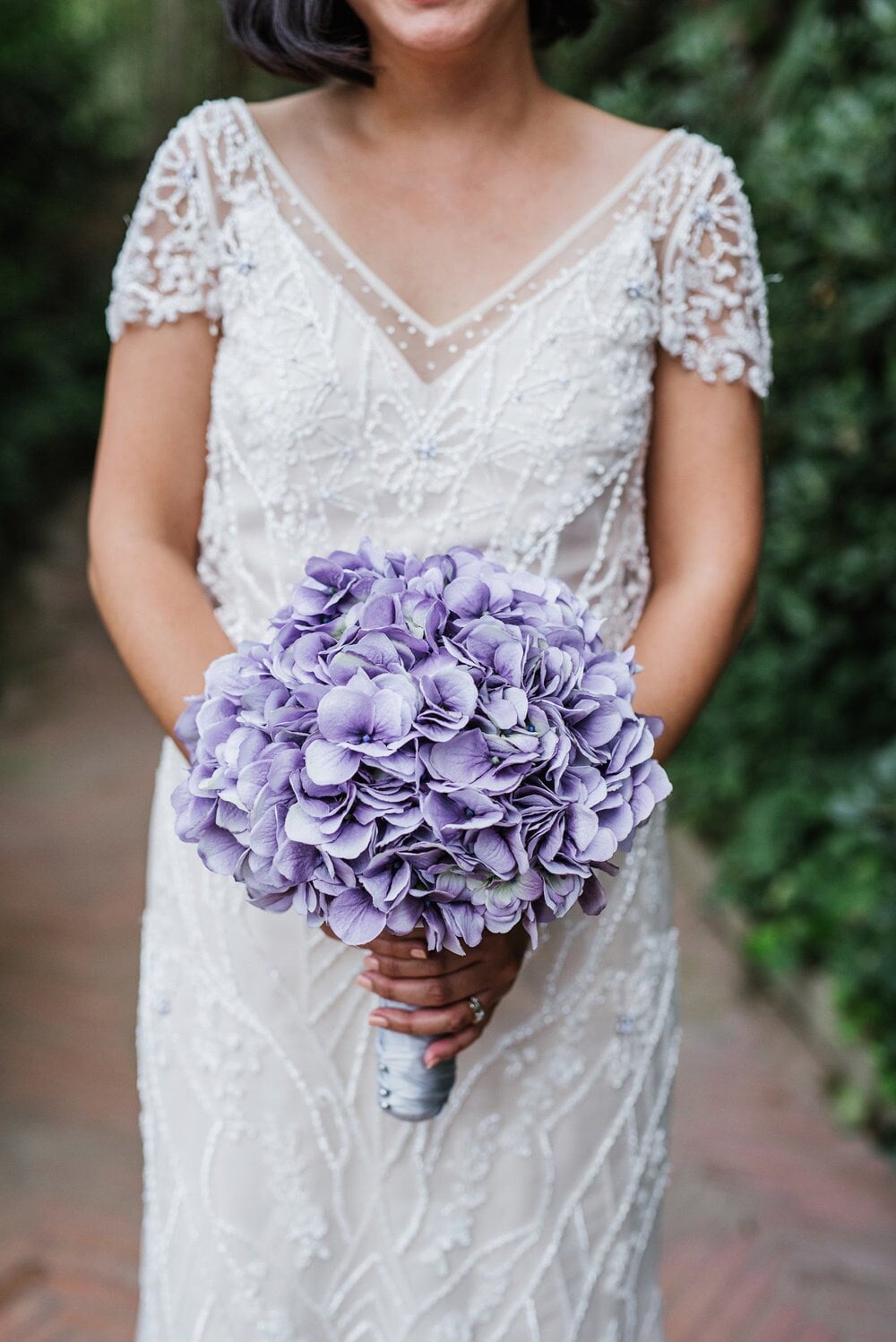 Bridal Bouquet Lavender Silk Hydrangea - Add a Groom's Boutonniere Corsage Flower Crown Cake Flowers and More!  Prom Bouquet Wedding Flowers